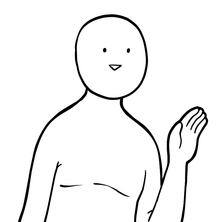 Hero character waving